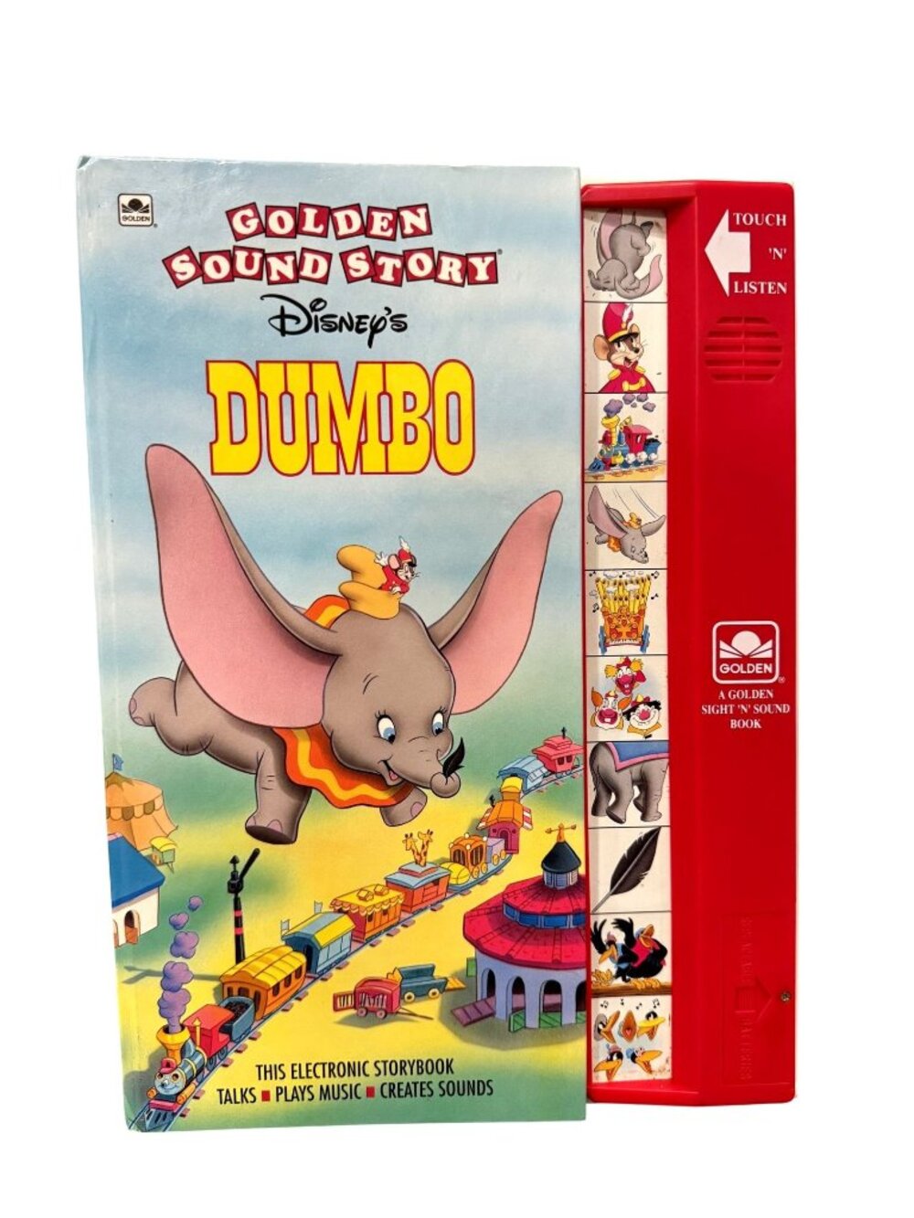 1993 Golden Sound Story Disney DUMBO Storybook Tested Works Vintage